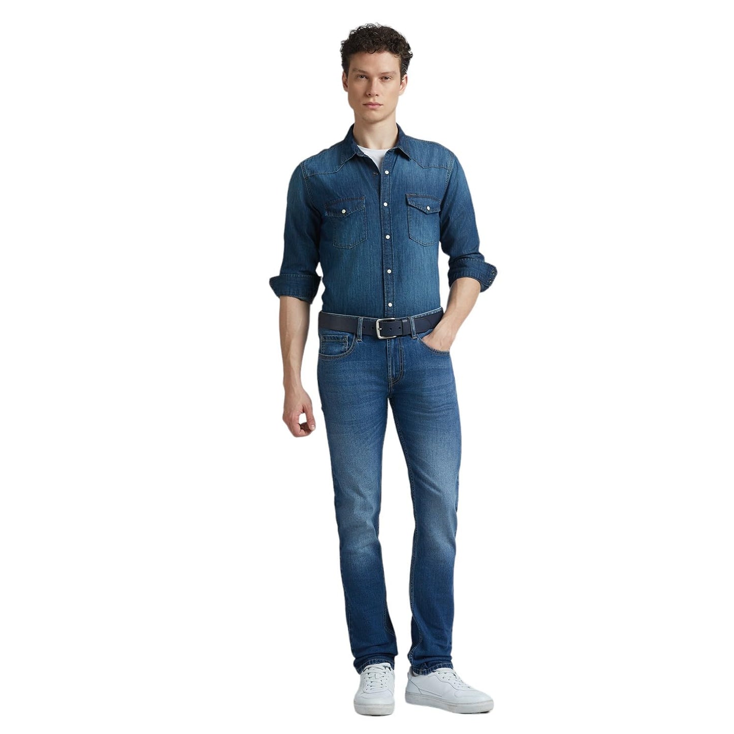 Pepe Jeans Men's Mid Rise Slim Fit Jeans