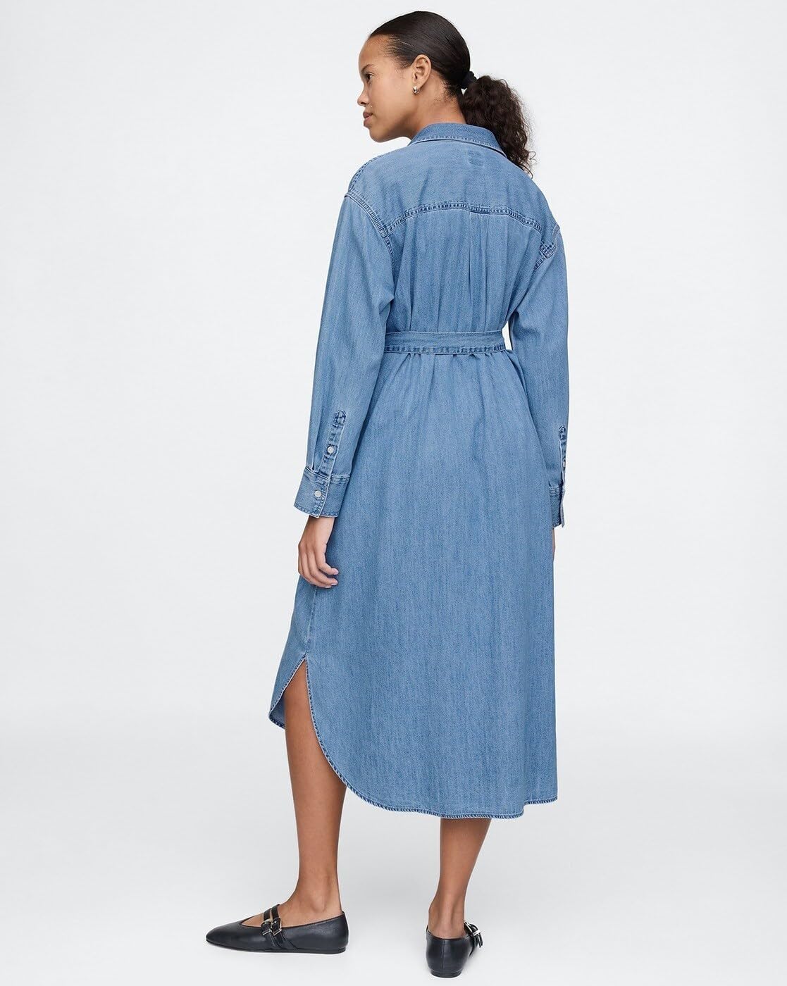 GAP Women's Cotton Classic Above The Knee Casual Dress (442695728_Blue