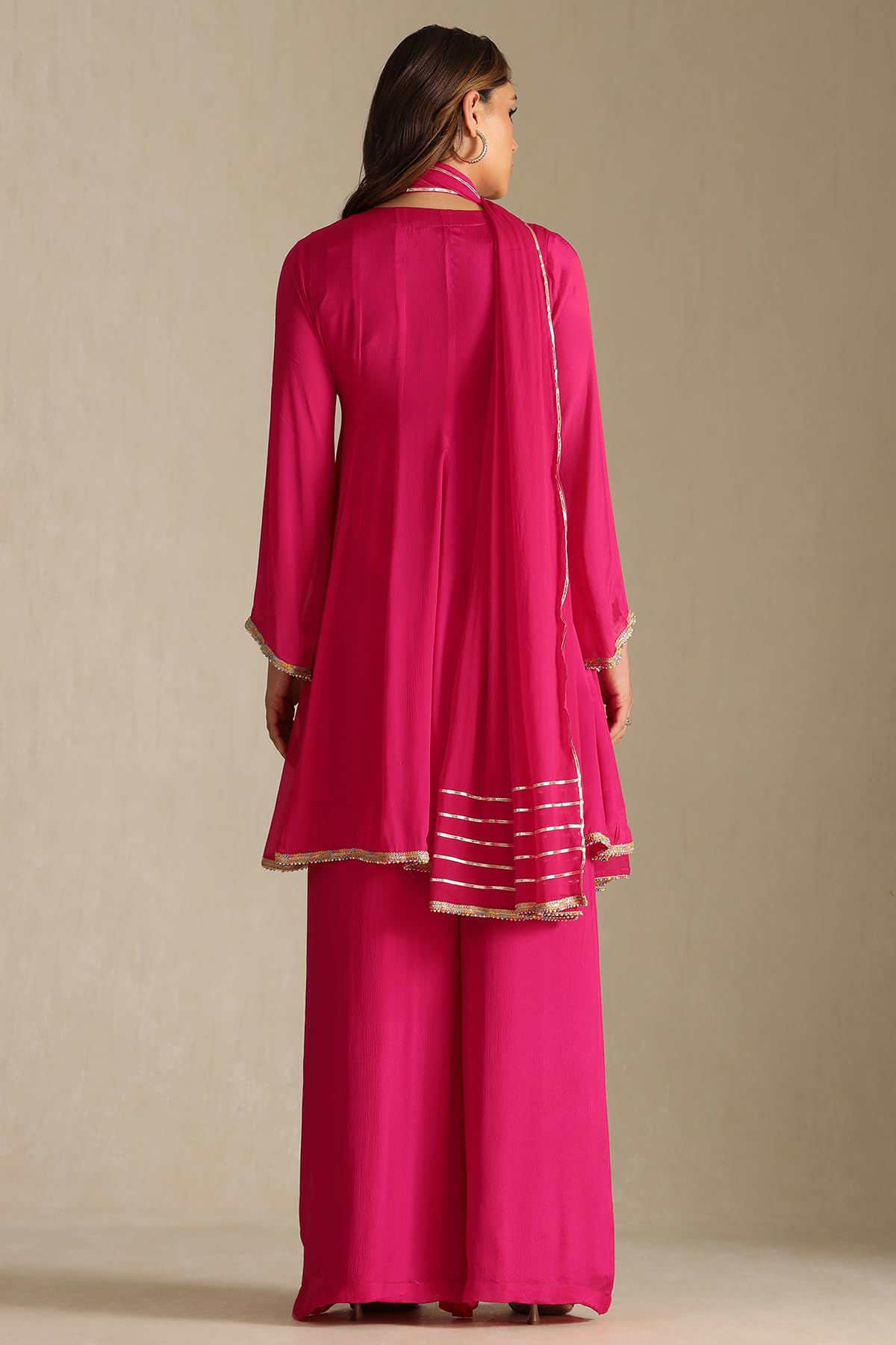 Soch Womens Chinon Embroidered Suit Set With Sequins