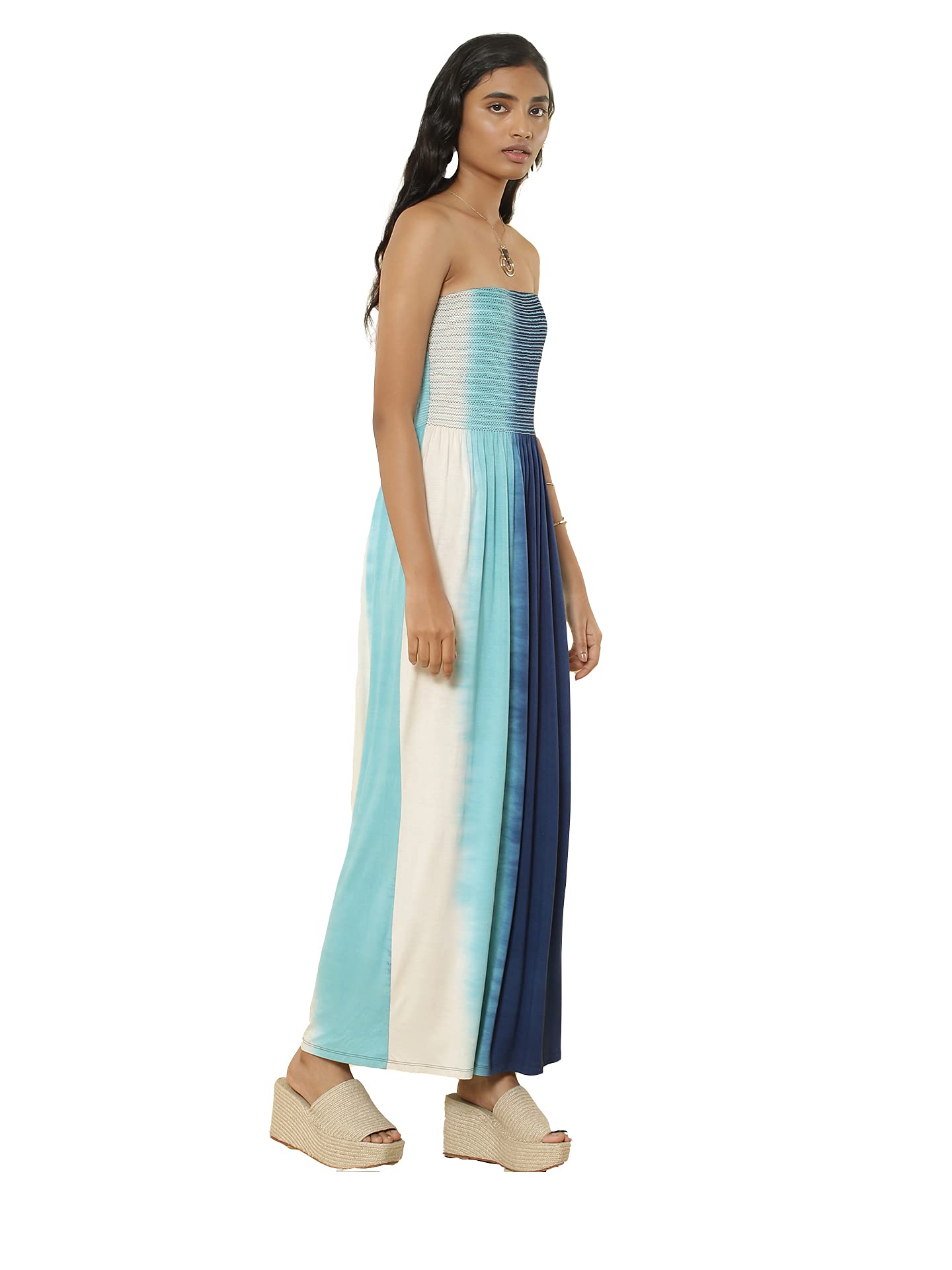 Label RITU KUMAR Off Shoulder Dyed Long Dress