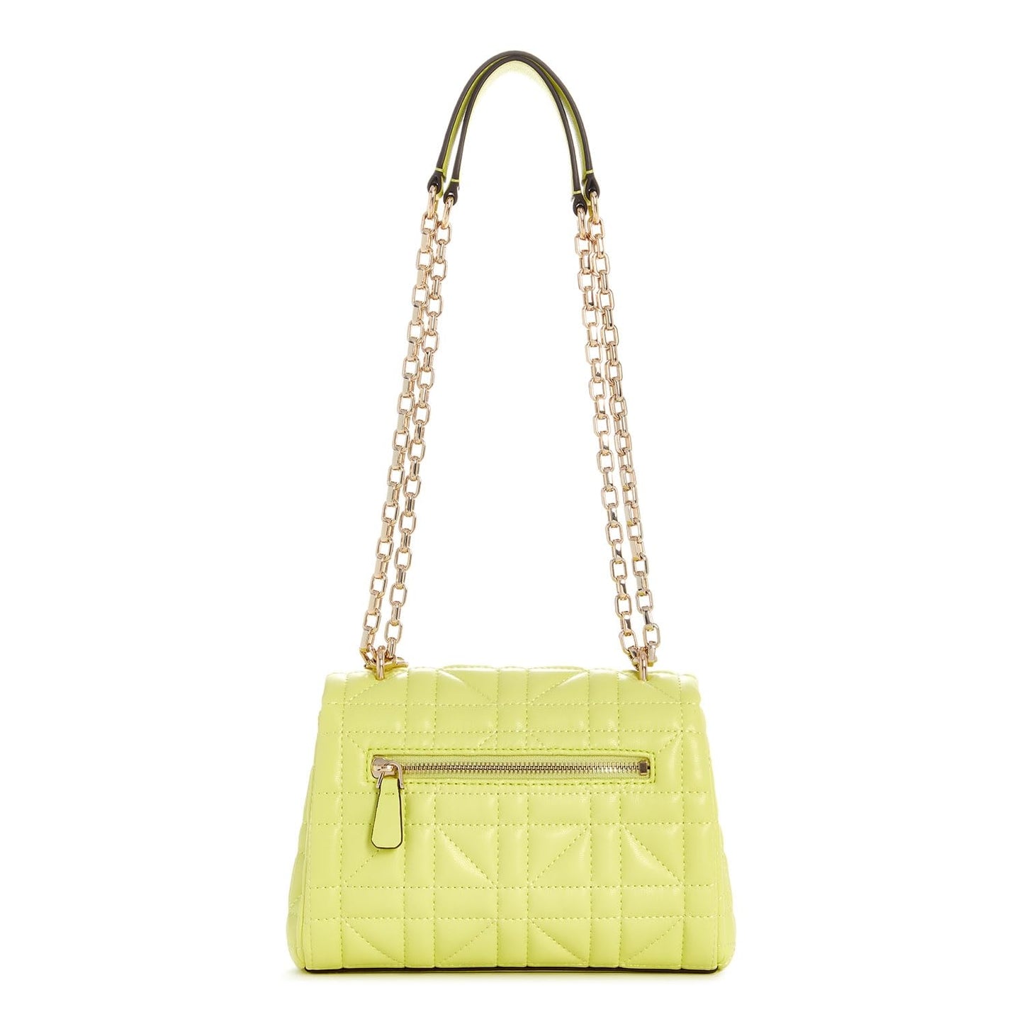 GUESS Women's Lime Green Quilted Shoulder Bag| Ladies Purse Handbags | Gift For Ladies