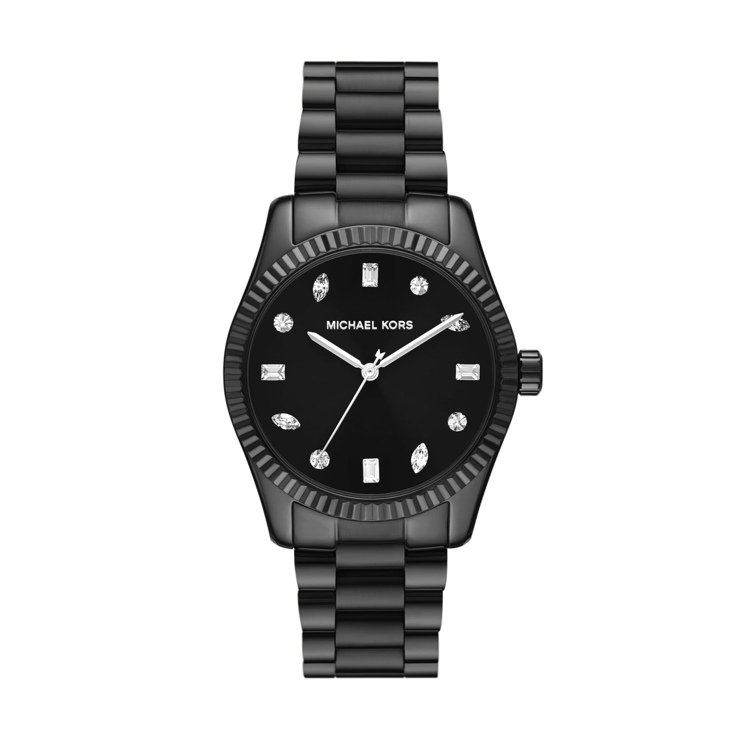 Michael Kors Stainless Steel Analog Black Dial Women Watch-Mk7442, Black Band