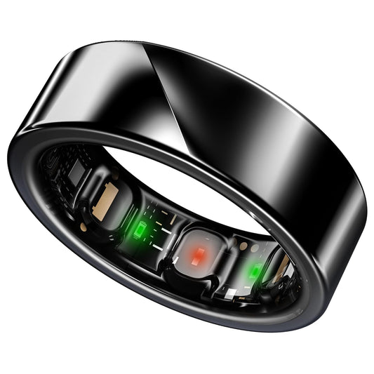 LUNA Ring (Buy Sizing Kit First) - Most Accurate Smart Ring, Track Sleep, Activity, Readiness, Stress, Menstrual Health And More - Upto 6 Days Battery - Size 11 - Midnight Black