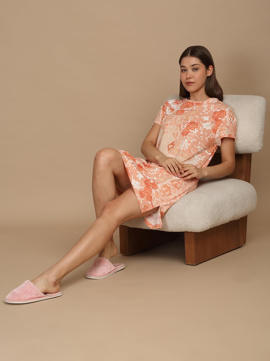 Sweet Dreams Women Printed Night Dress