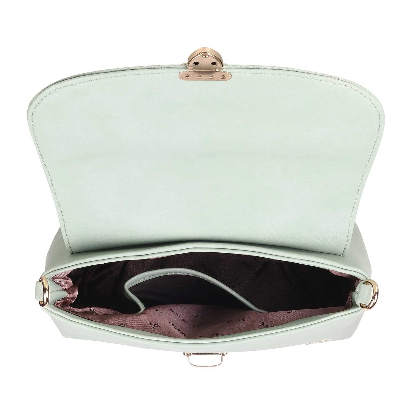 Mochi Women Green Flap Over Sling (66-7212)