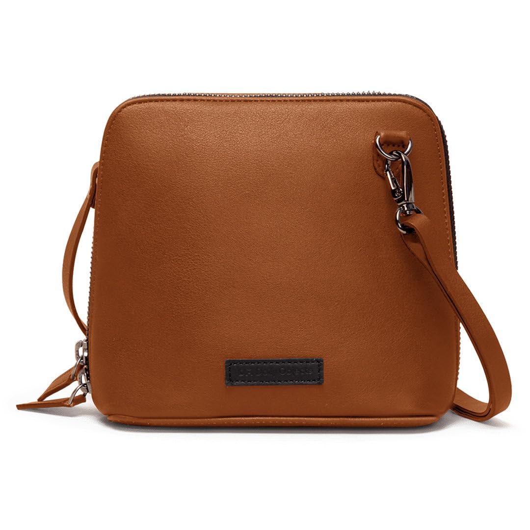 DailyObjects Trapeze Sling Crossbody Bag for Girls and Women | Made with Durable Vegan Leather Material | Carefully Handcrafted | Zip Closure | Adjustable and Detachable Straps | Multicolor