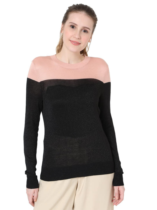 VERO MODA Women's Casual Viscose Sweater (1248129_Black_S)