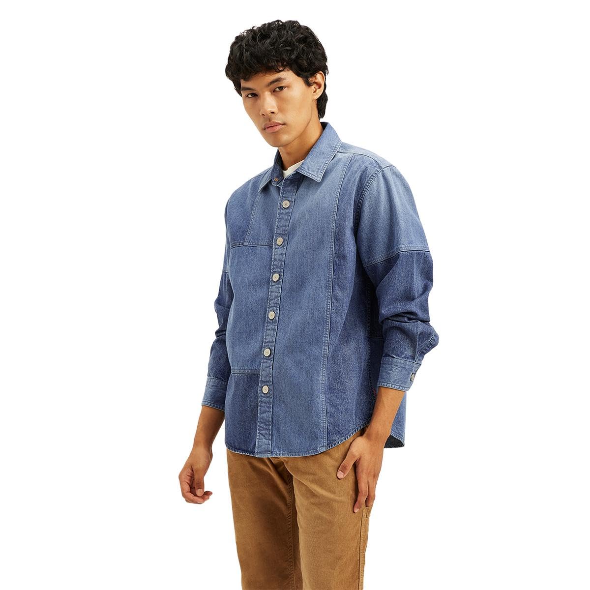 Levi's Men's Relaxed Fit Shirt (004OJ-0001_Blue