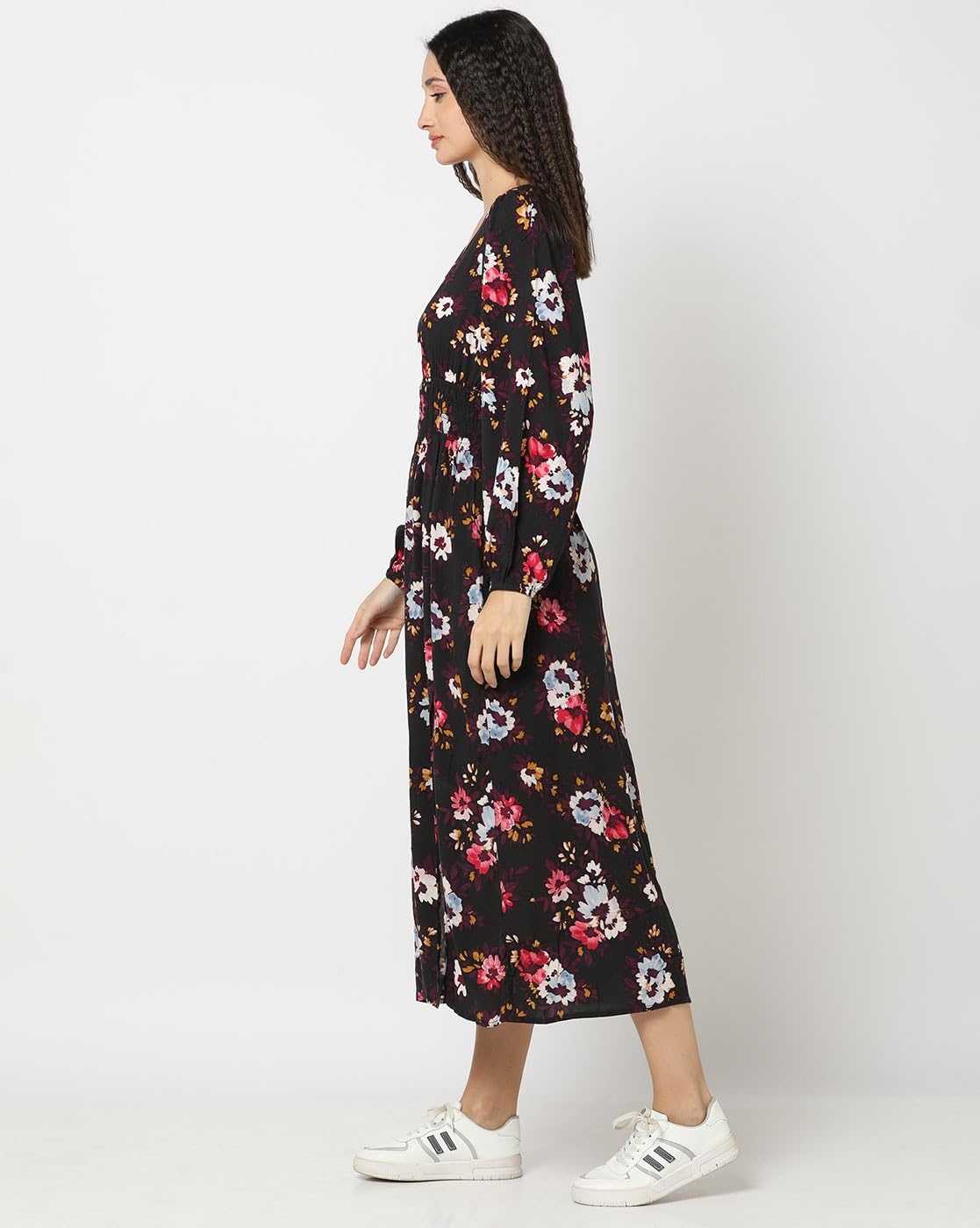 GAP Women's Rayon Classic Midi Casual Dress