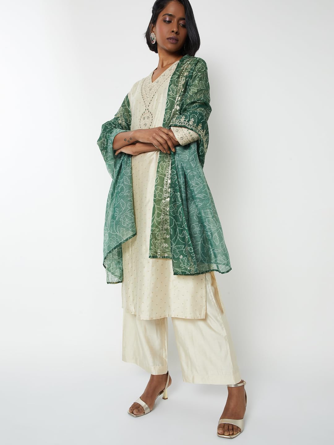 Max Women's Polyester Blend Kurta Set