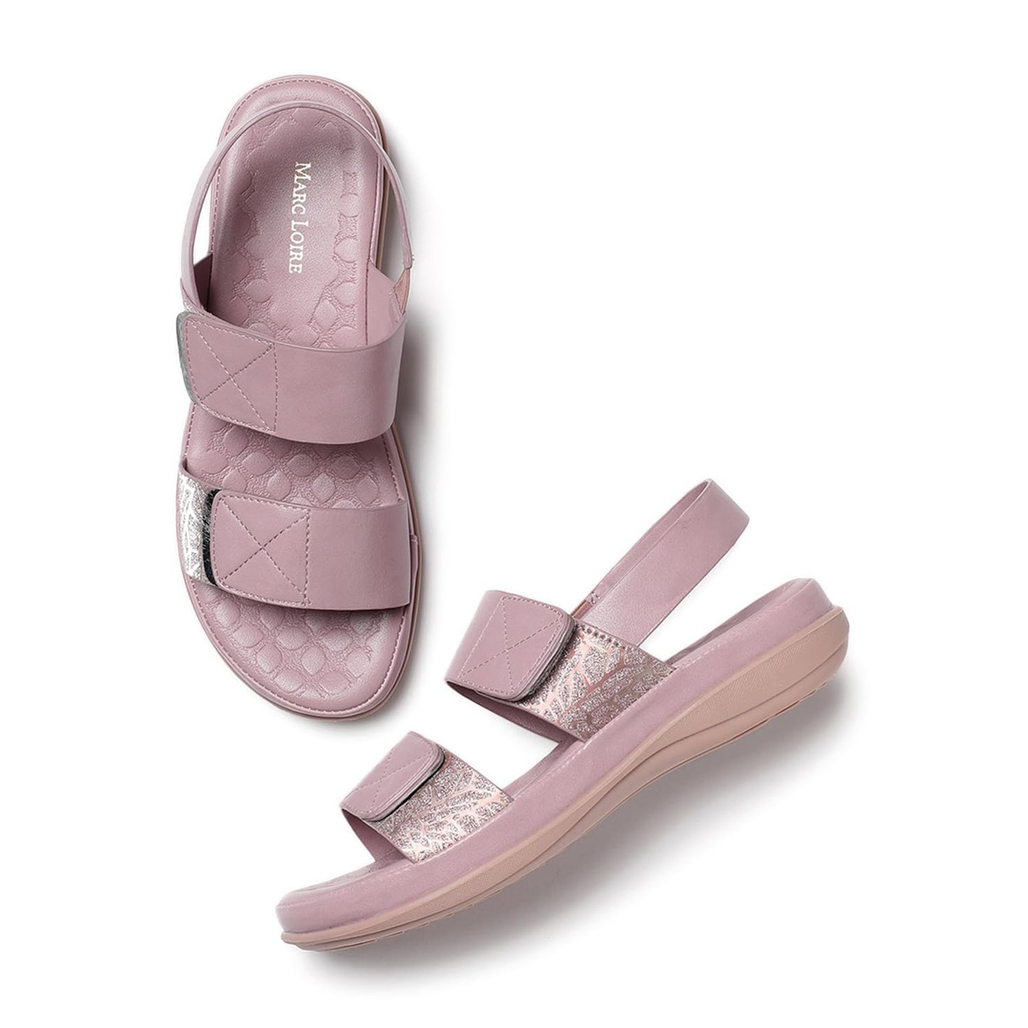 Marc Loire Women's Smart Casual Slip-On Flatform Heel Sandal for All Occasion (Nude, 8)