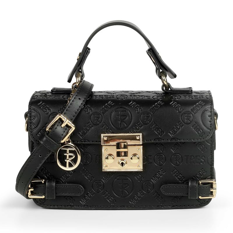 tresmode LUBERK Black Women Vegan Leather Sling Bag