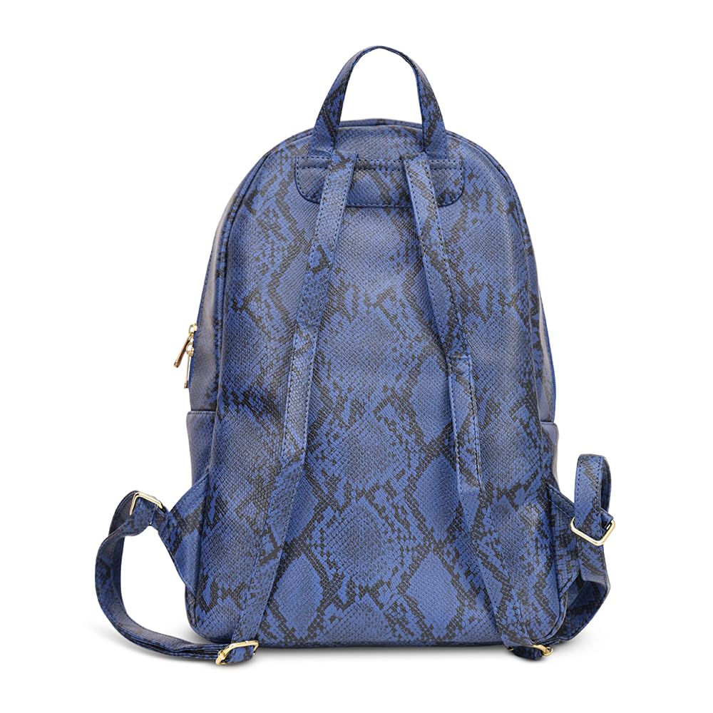 Caprese Cosmos Casual Backpack, Medium | Fashion Backpack for Women with Adjustable Strap & Secure Zip Closure | Spacious, Versatile for Everyday Outings and Travel (Blue)