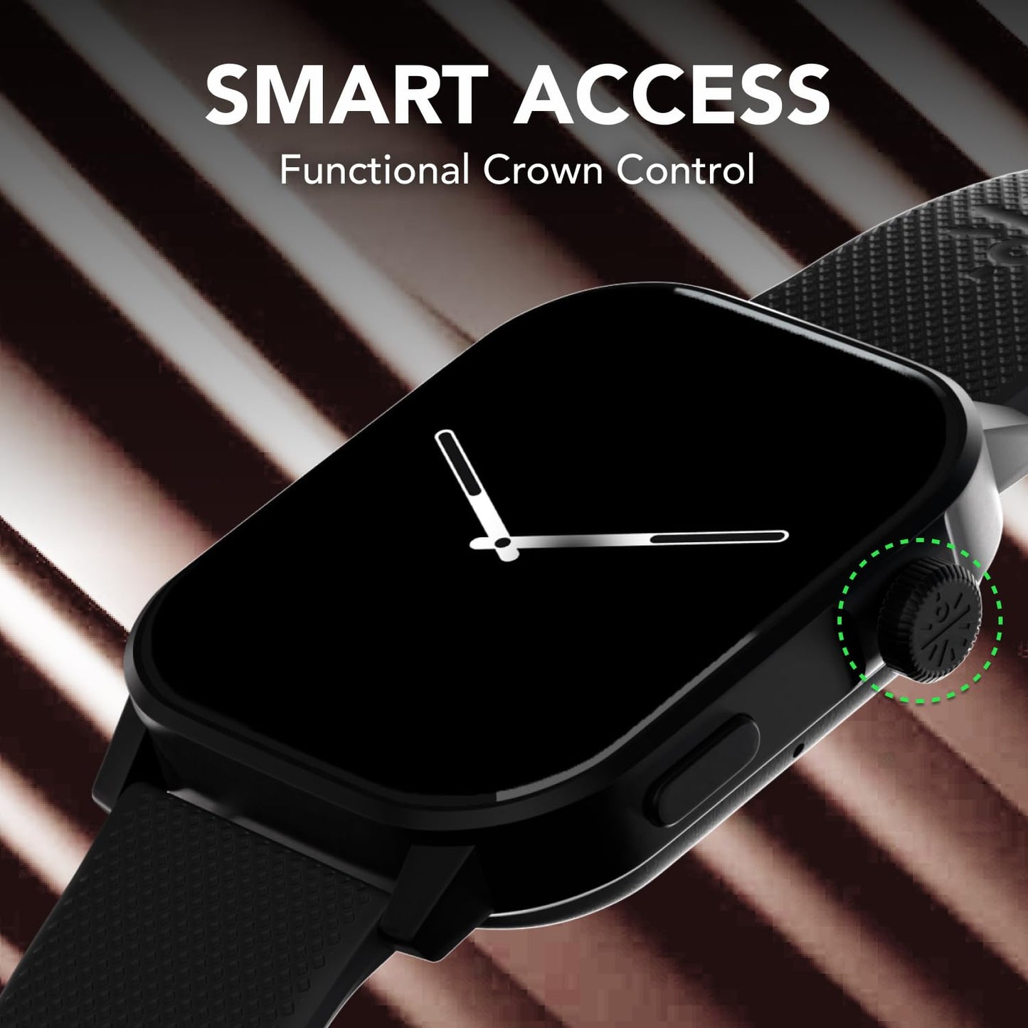 (Refurbished) Cultsport Newly Launched Ace X 1.96" AMOLED Smartwatch, Premium Metallic Build Smartwatch, Always On Display, Bluetooth Calling, Live Cricket Score, Health Tracking, Functional Crown