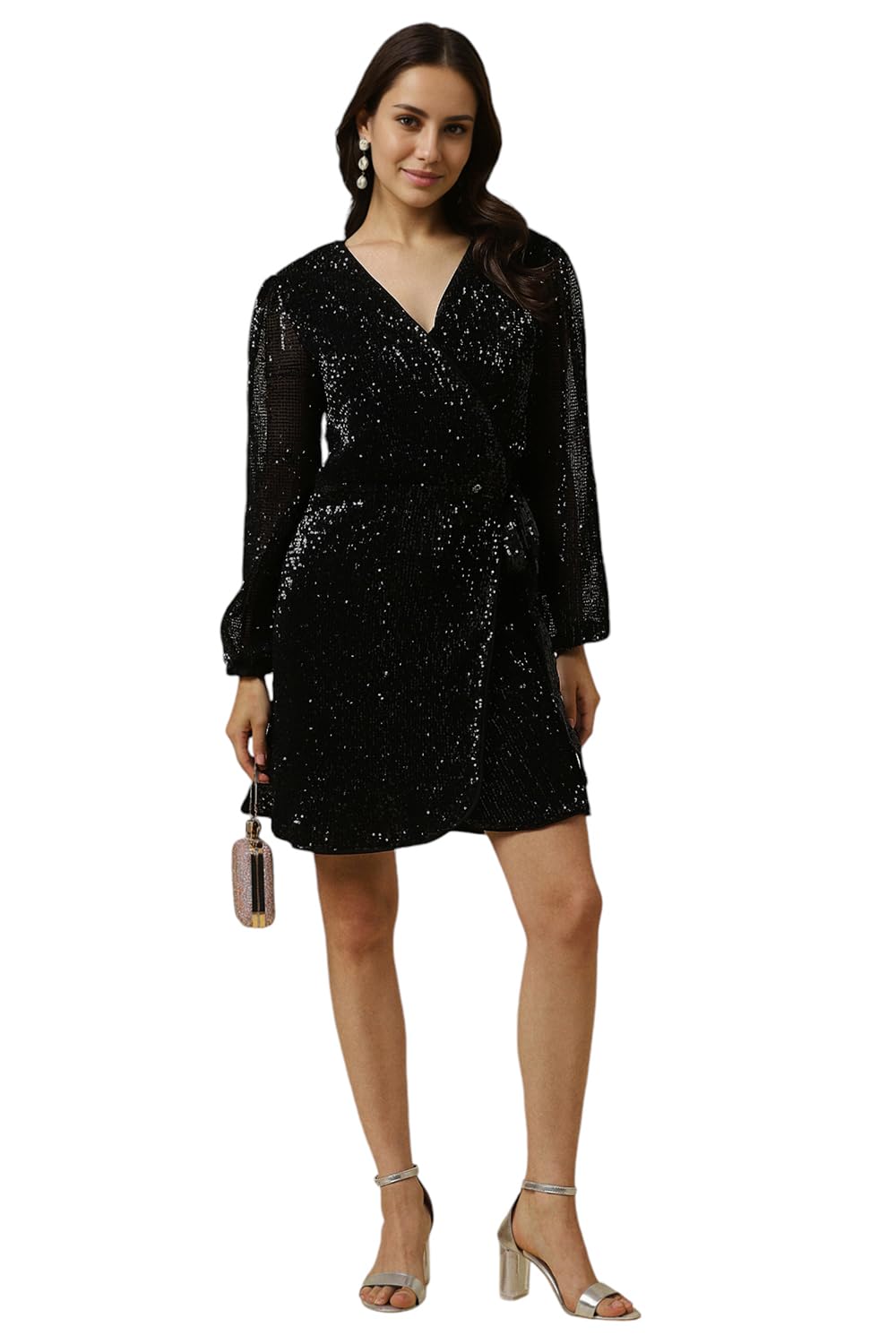 Allen Solly Women's Polyester Modern Mid-Thigh Length Dress