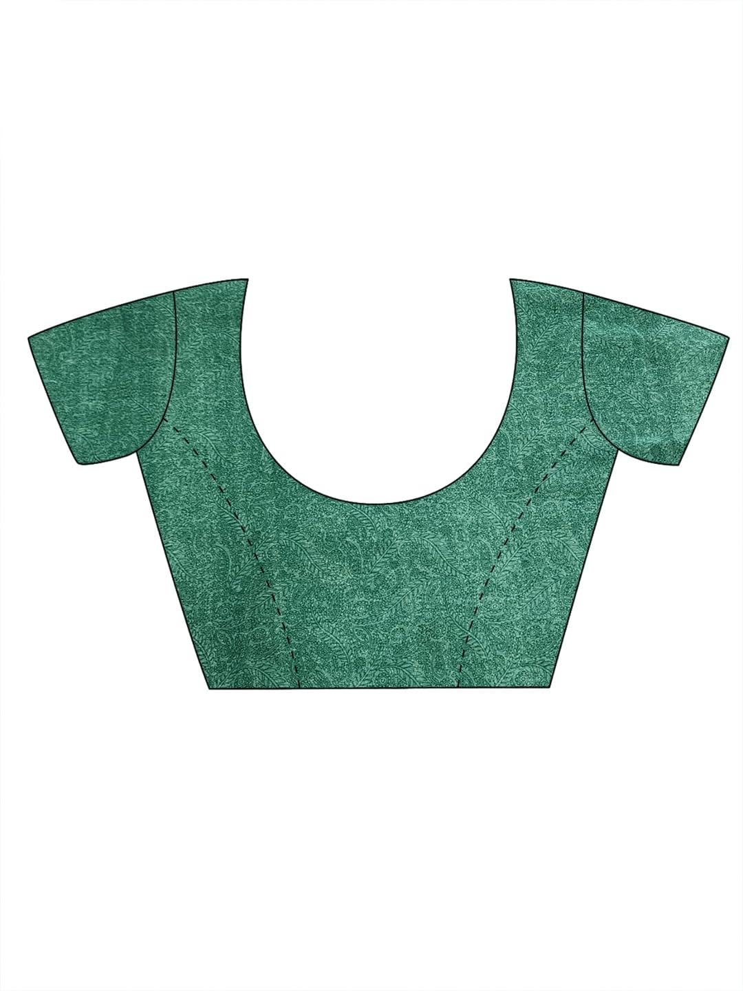 AKHILAM Women's Net Woven Design Saree With Unstitched Blouse Piece, Green