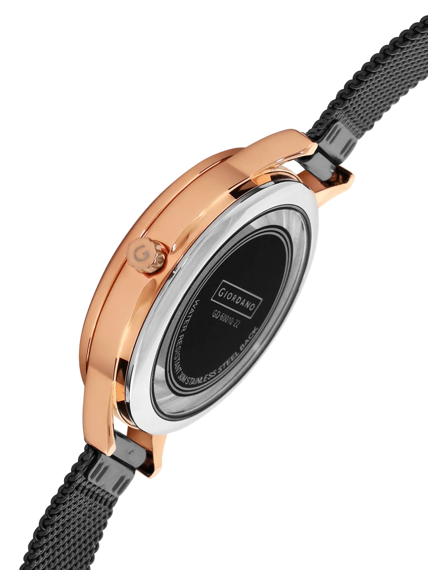 Giordano Analog Watch for Women's with See through Elegant Dial with Stainless Steel Strap|Round Shape Fashion Wrist Watch for Women|Ladies|Girls to Compliment Your Look|Ideal Gift for Women's - GD-60010