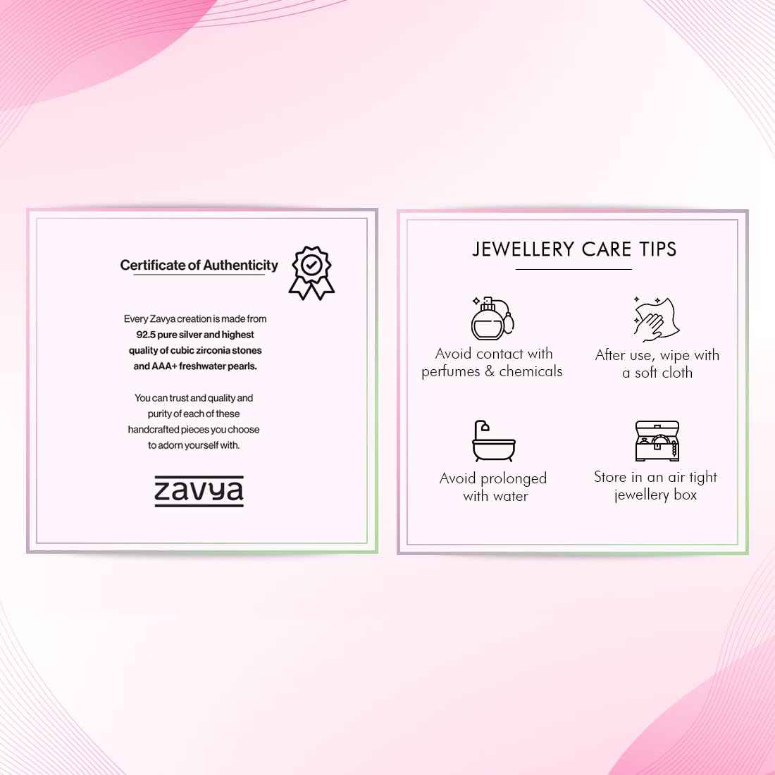 ZAVYA 925 Sterling Silver Ring for Women | Rhodium Plated, Adjustable | Gift for Women & Girls | With certificate of Authenticity and 925 Hallmark