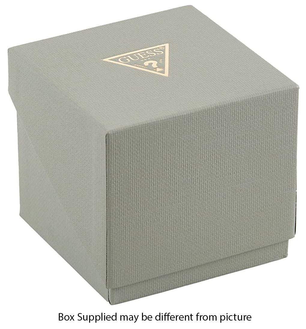 GUESS Silicone Women Green Analog Square Dial Watch- Gw0658L1, Black Band