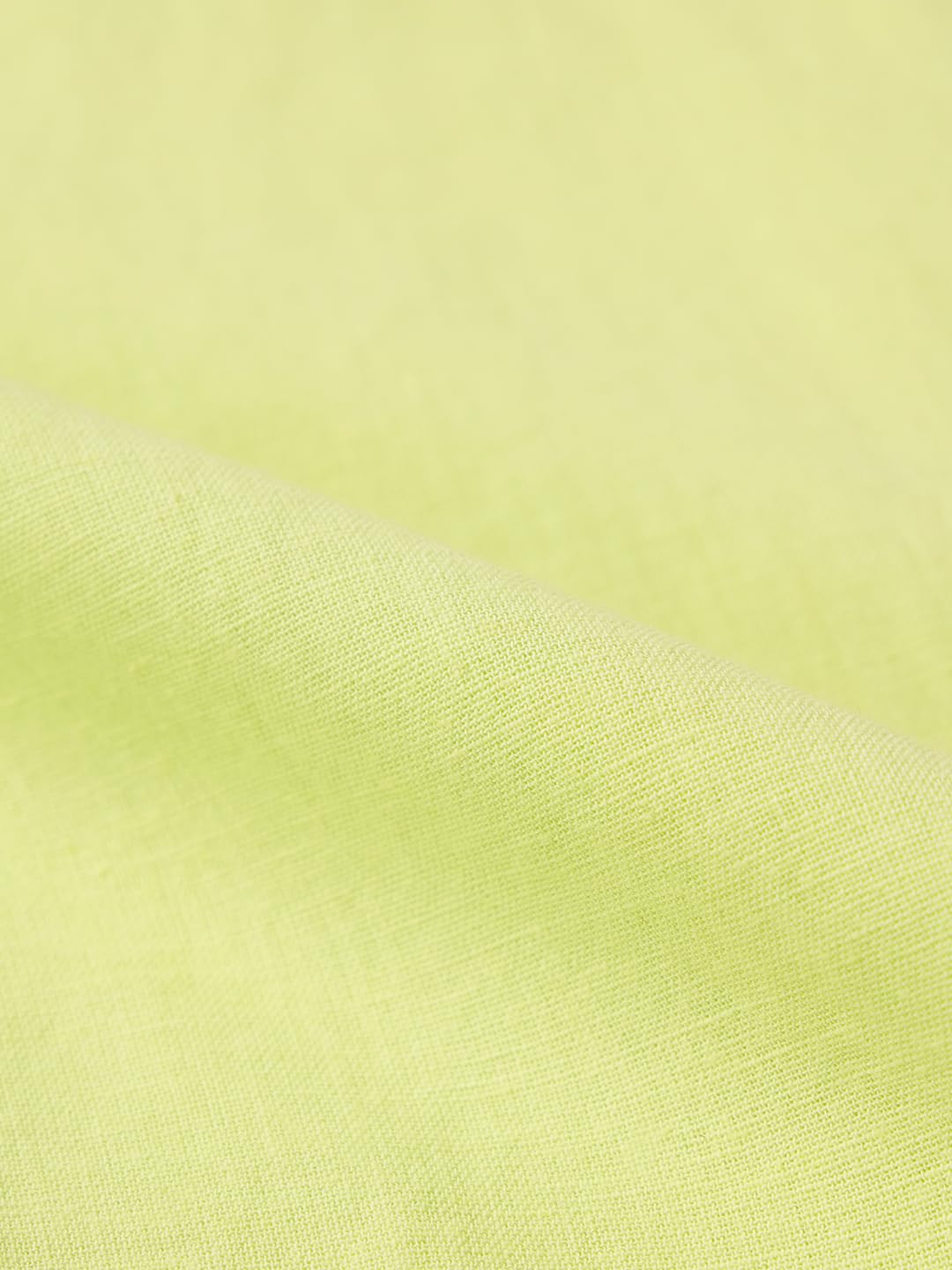 The Souled Store Solids: Lime Women and Girls Loose fit Full Sleeve Cotton and Linen Yellow Color Women Boyfriend Shirts
