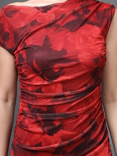 Kazo Opera Midi Dress (Red_M)