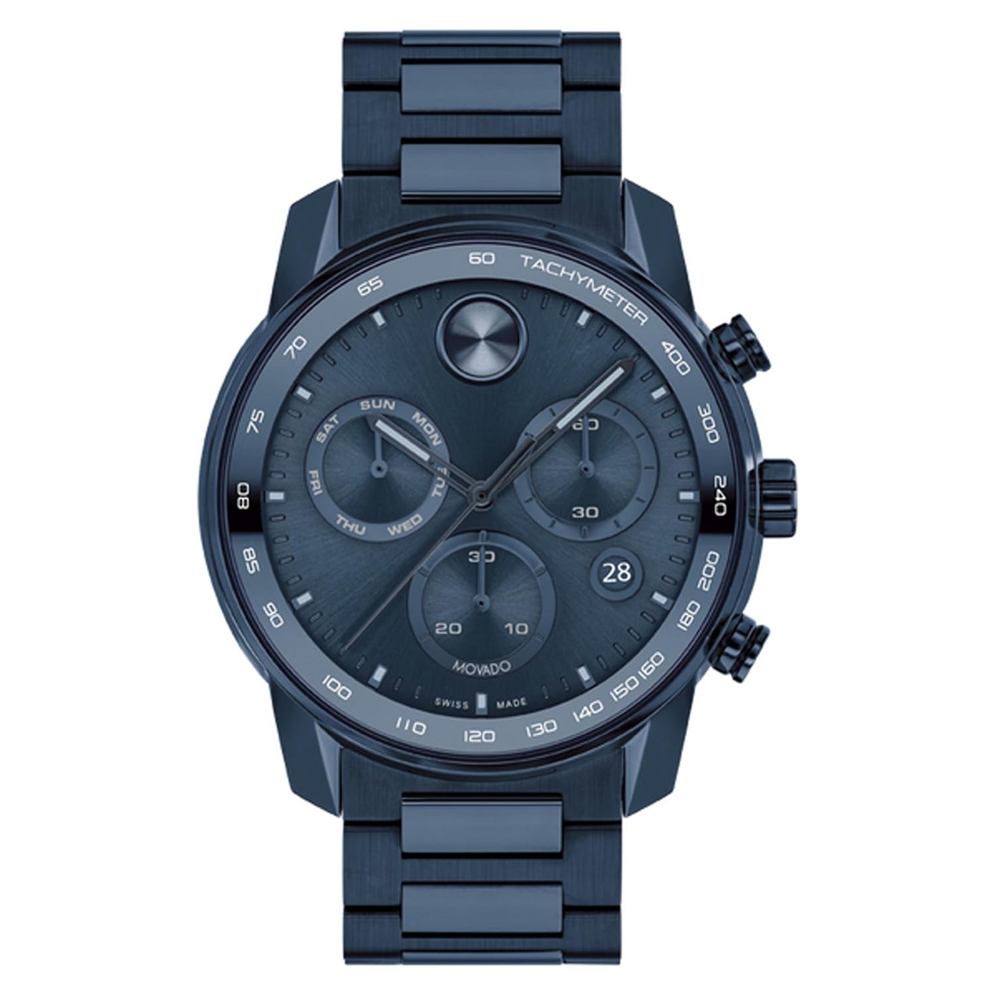 Movado Bold Chronograph Blue Round Dial Men's Watch - 3600868