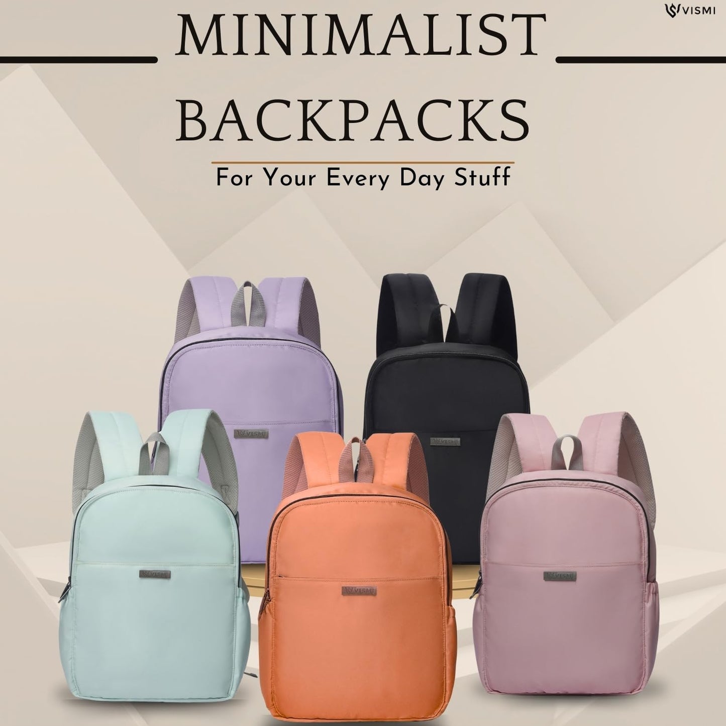 VISMIINTREND Casual Backpack for Woman/Girl | 14 inch Laptop | School, College, Office, Travel | Gift for Women/Girls | Trendy | Stylish | Cute