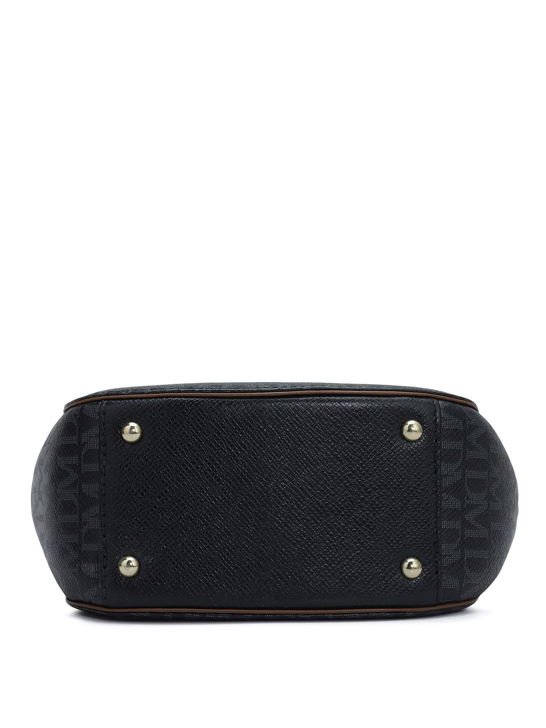 Da Milano Genuine Leather Black Satchel (Small) (00975A)