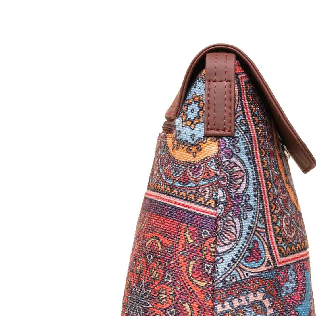 ZOUK Flap Sling Bag | Crossbody Bags for Women | Women's Handbags | Stylish | Vegan Leather Evening Bag | Travel & Office Use | Purse and Wallet | Multicolor Mandala Print