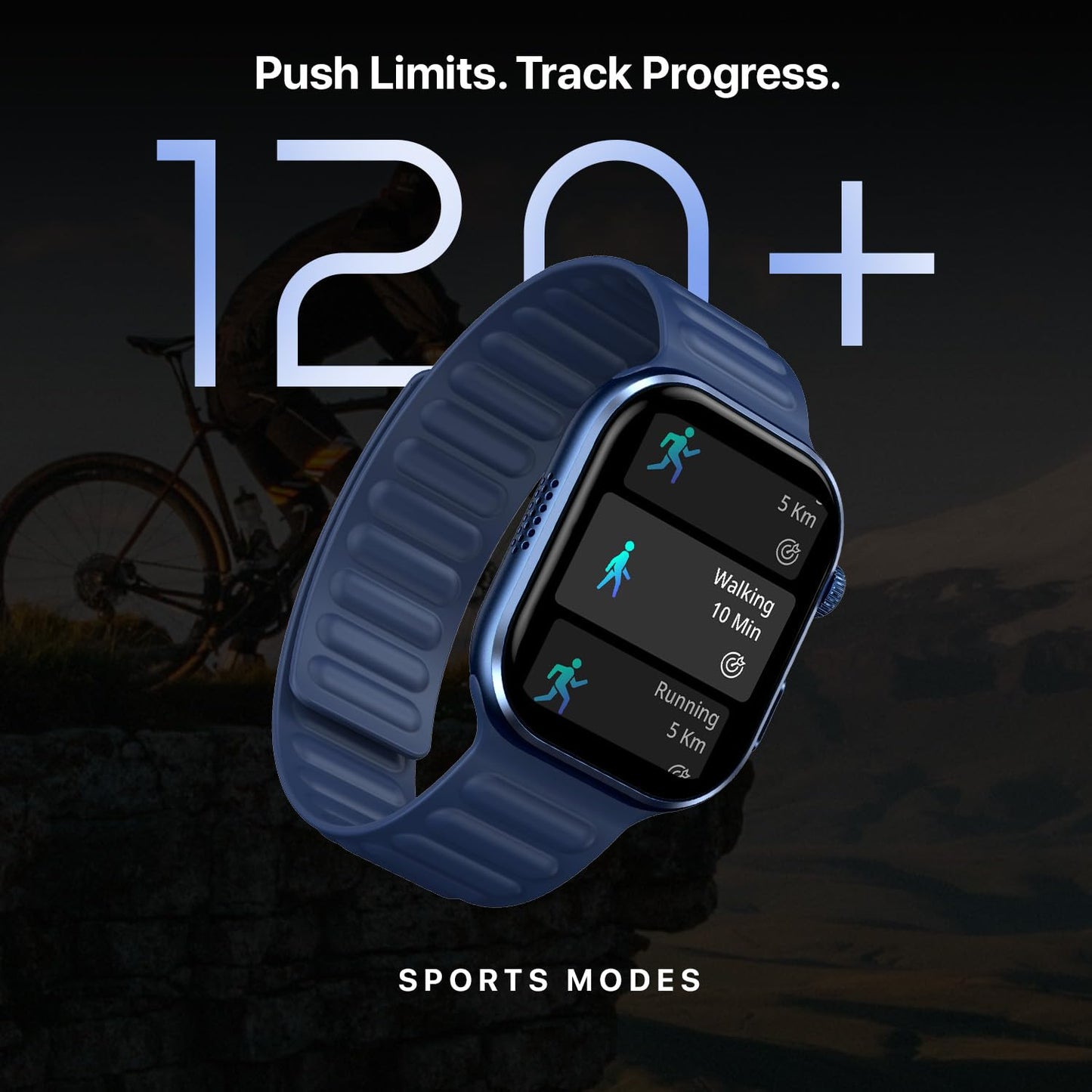 Fire-Boltt Brillia Pro Smart Watch with 51.3mm (2.02 inch) AMOLED Display, Bluetooth Calling, SpO2, Heart Rate Monitoring, 120+ Sports Modes, IP67 Waterproof, Long Battery Life (Blue)