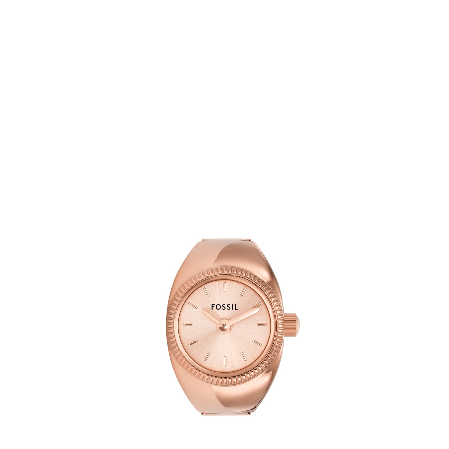 Fossil Unisex Analogue Watch Ring Rose Gold-Plated Es5247
