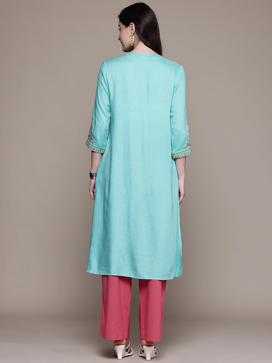 Aarke Ritu Kumar Turquoise Monroue Kurta