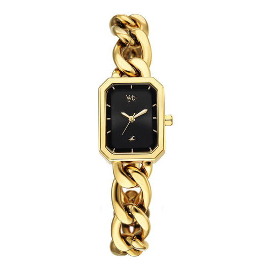 Fastrack Vyb 6.0 Charmer Quartz Black Shaped Dial Women's Watch | Stainless Steel Strap Material | Watches for Women Analog | Girl's Analog Watches - FV60084YM01W