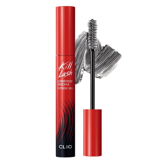 Clio Professional Clio Kill Lash Superproof Mascara | Ultra-Volumizing, Smudge-Proof, Clump-Free, Curl-Holding, Long-Lasting | Extreme Volume (#04), 0.24 Fl Oz