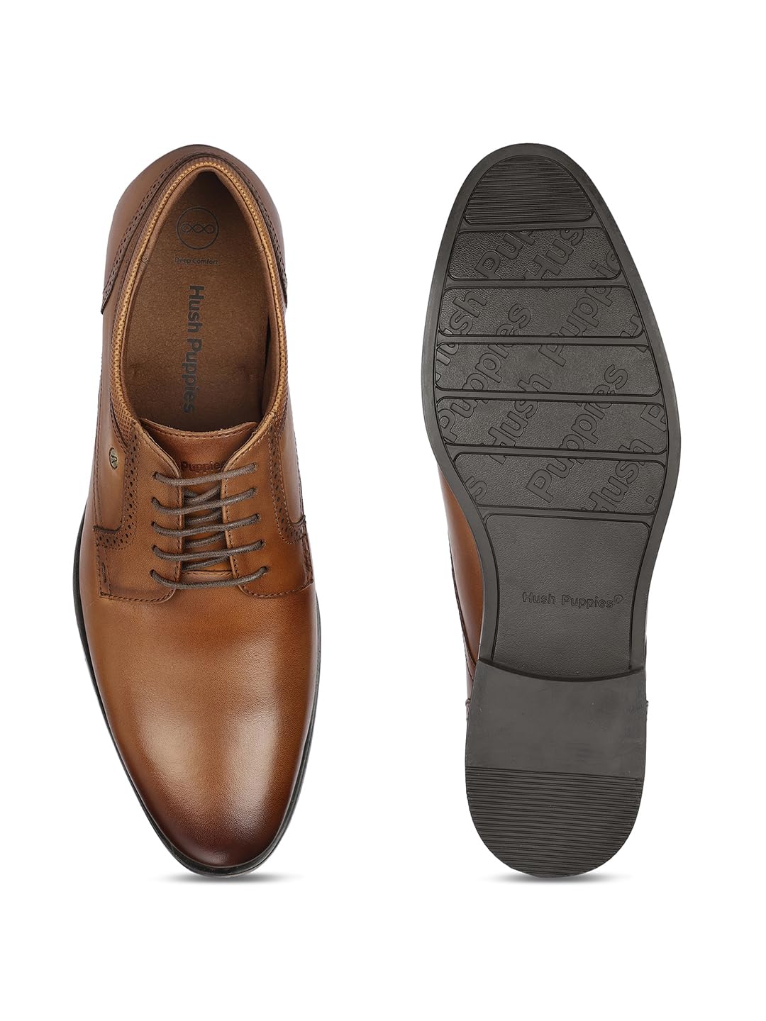 Hush Puppies Mens Nelson Derby TAN Formal Shoes - 8 UK (8243189)