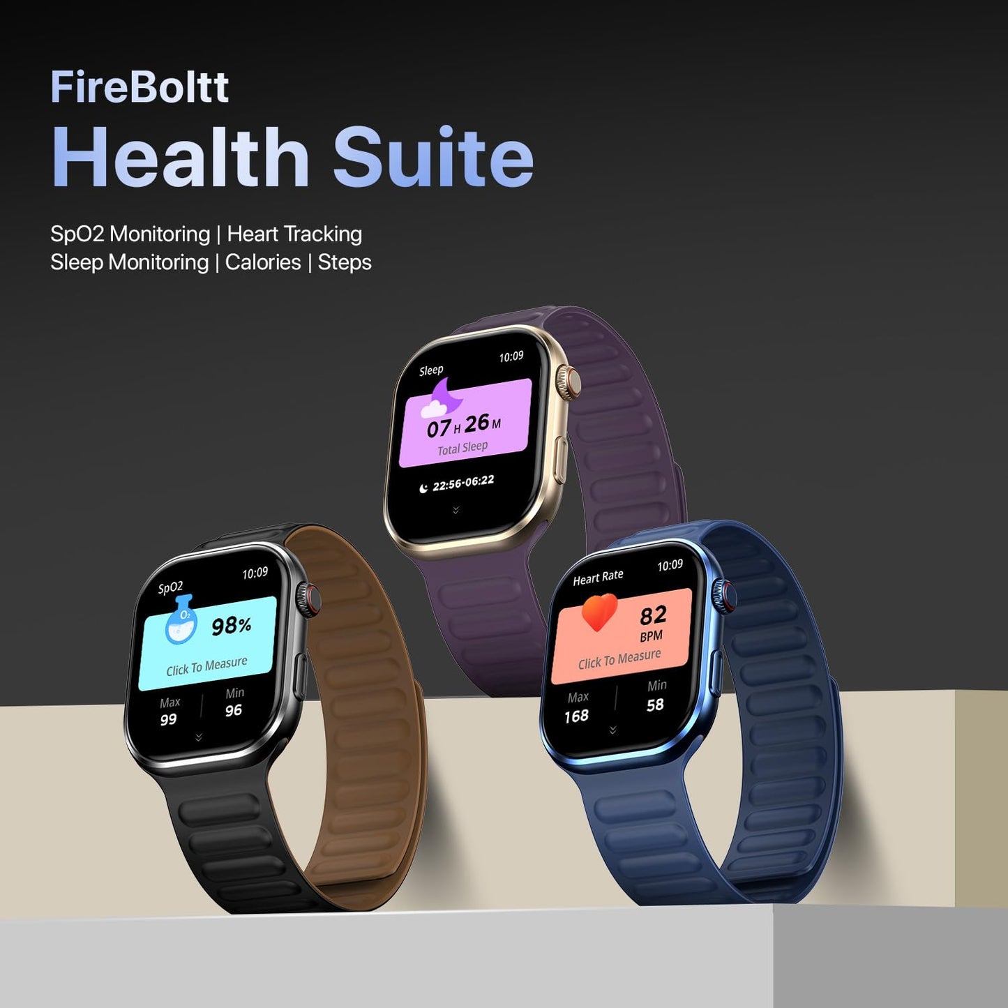 Fire-Boltt Brillia Pro Smart Watch with 51.3mm (2.02 inch) AMOLED Display, Bluetooth Calling, SpO2, Heart Rate Monitoring, 120+ Sports Modes, IP67 Waterproof, Long Battery Life (Black Mag)