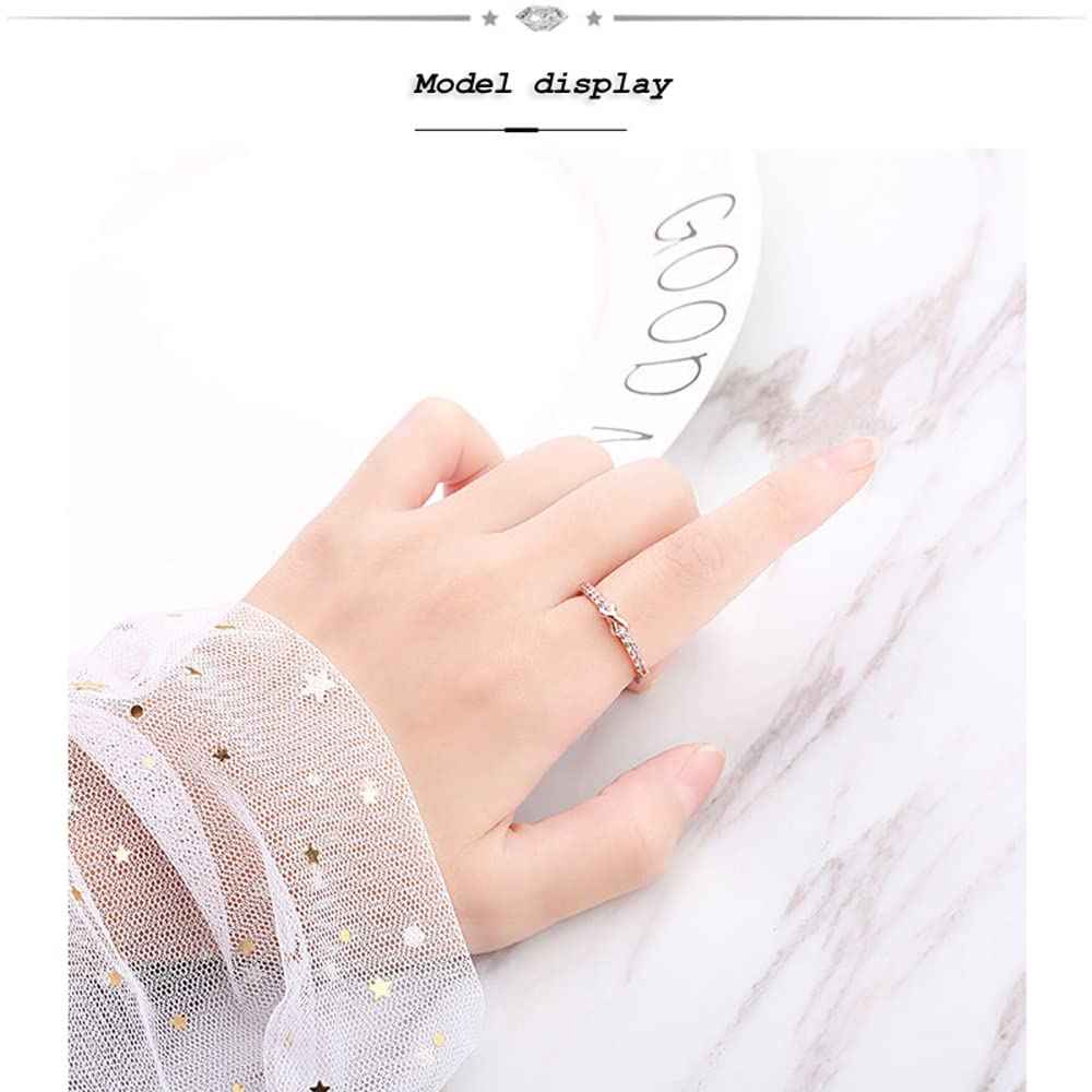 Shining Diva Fashion Latest Stylish Rose Gold Plated Adjustable Solitaire Ring for Women and Girls (11922r)