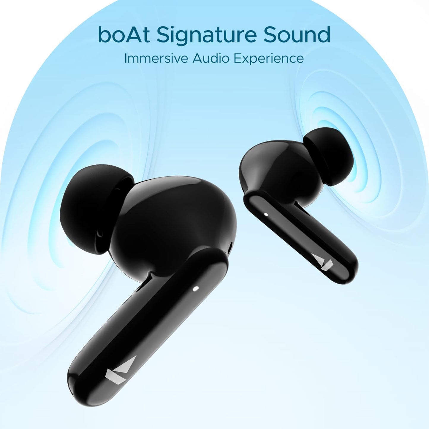 boAt Airdopes 120 TWS Earbuds with in-Ear Detection, 40 hrs Playtime Quad Mics with ENx™ Tech, ASAP™ Charge, IWP™ Tech, Beast™ Mode with 65 ms Low Latency, BTv5.3 & IPX4(Active Black)