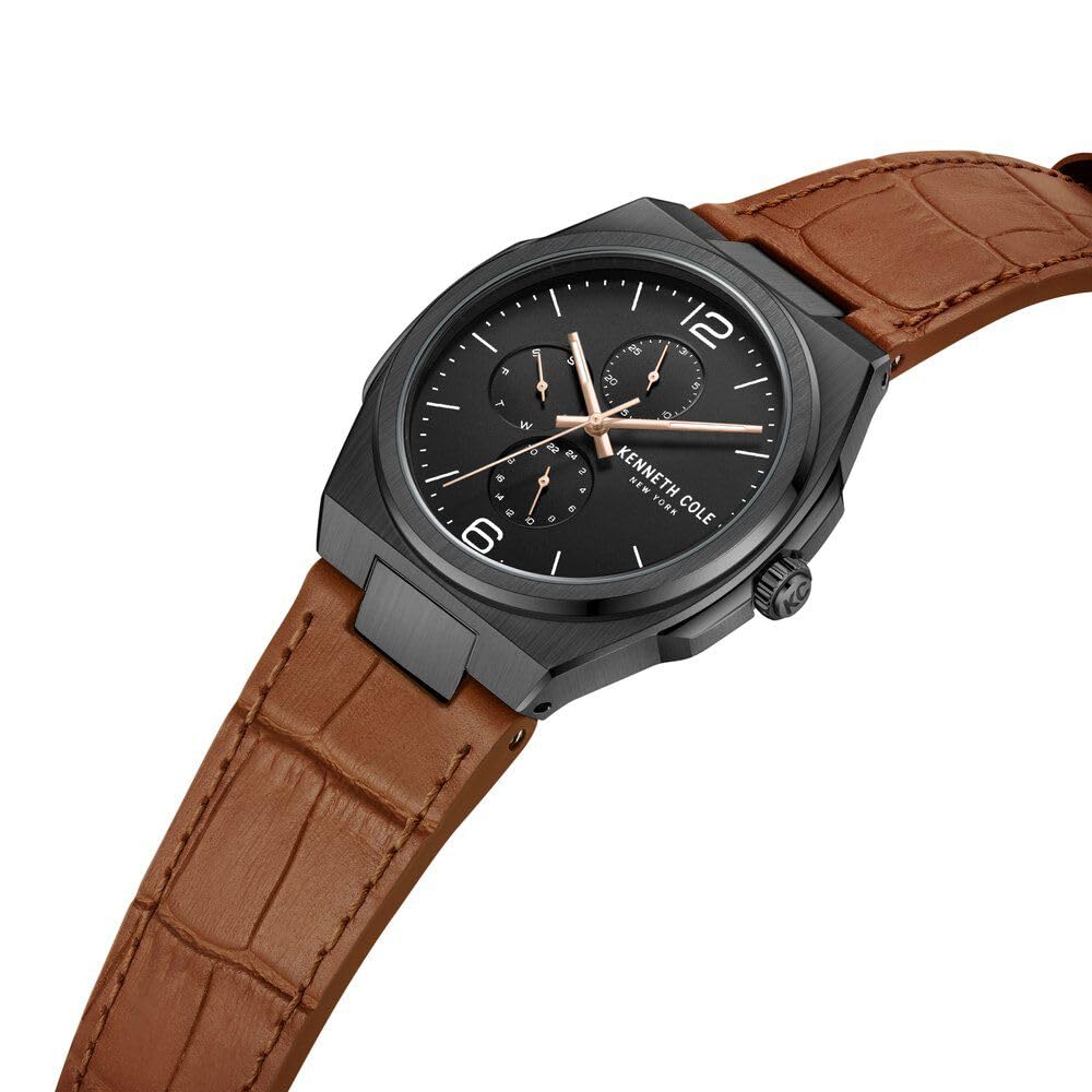 Kenneth Cole Quartz Multifunction Black Dial Watch for Men-KCWGF0016201MN