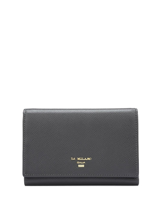 Da Milano Genuine Leather Grey Women Wallet (10328OL)