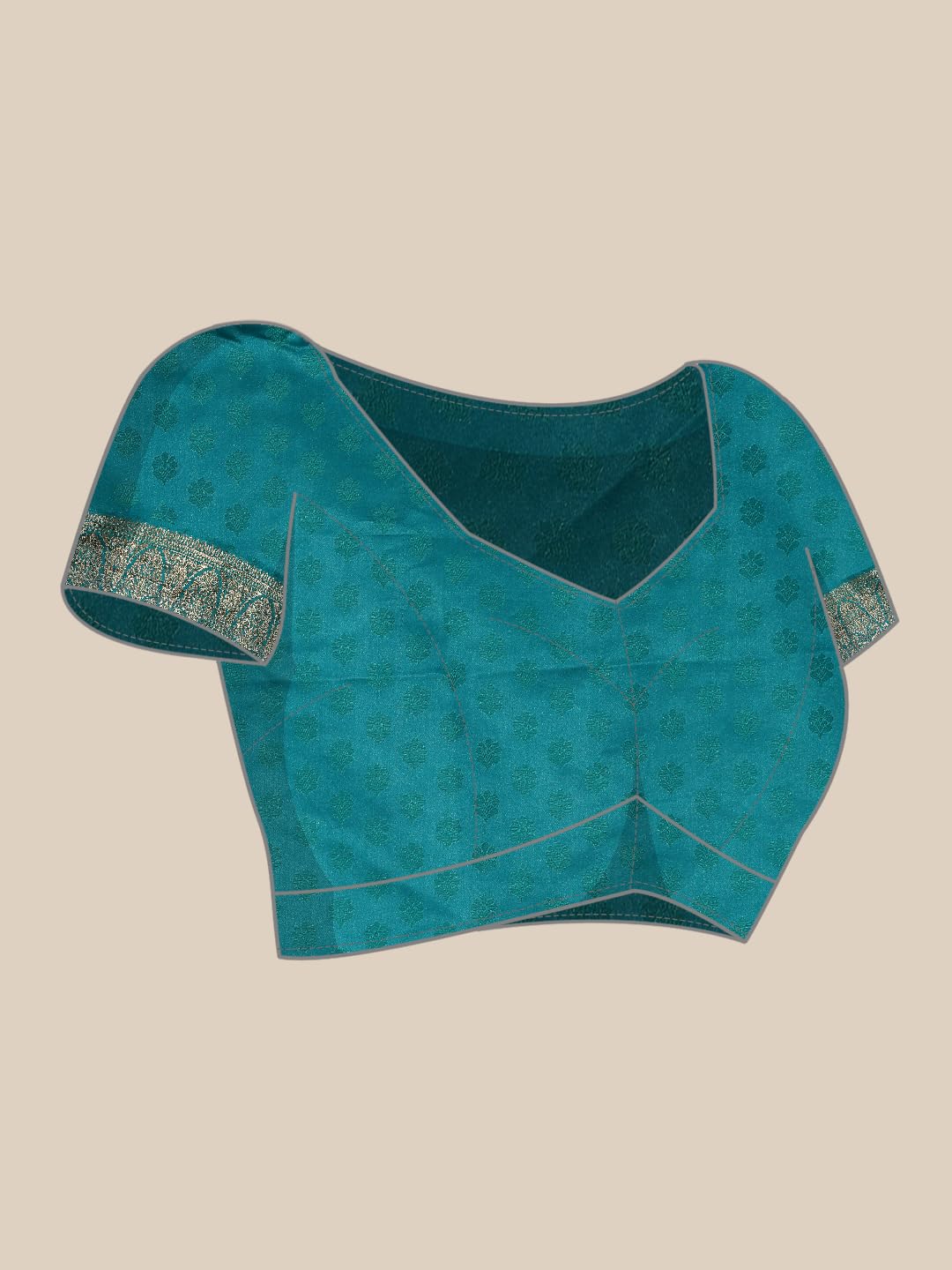 MOHEY Women's Blue Art Silk Zari Weave Saree (Blue)