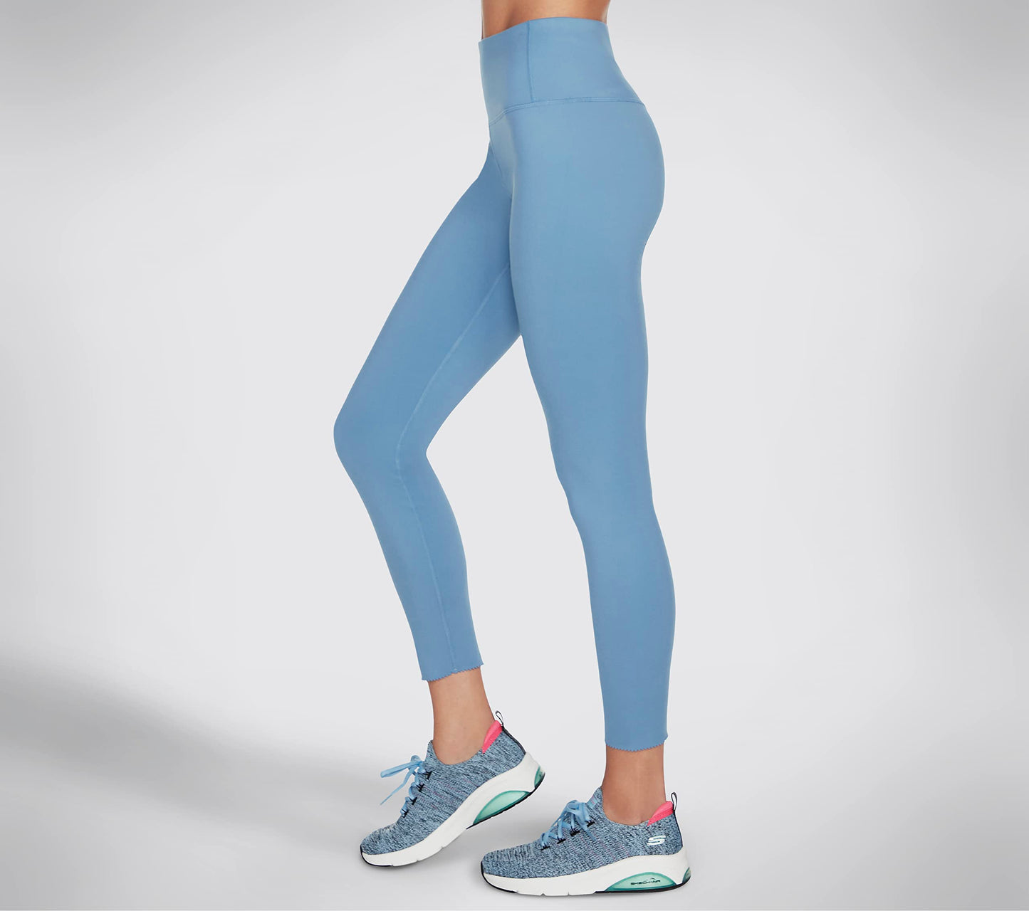 Skechers Women's GOSCULPT Scalloped HW Legging (WLG216-BLGY_L) Blue/Gray