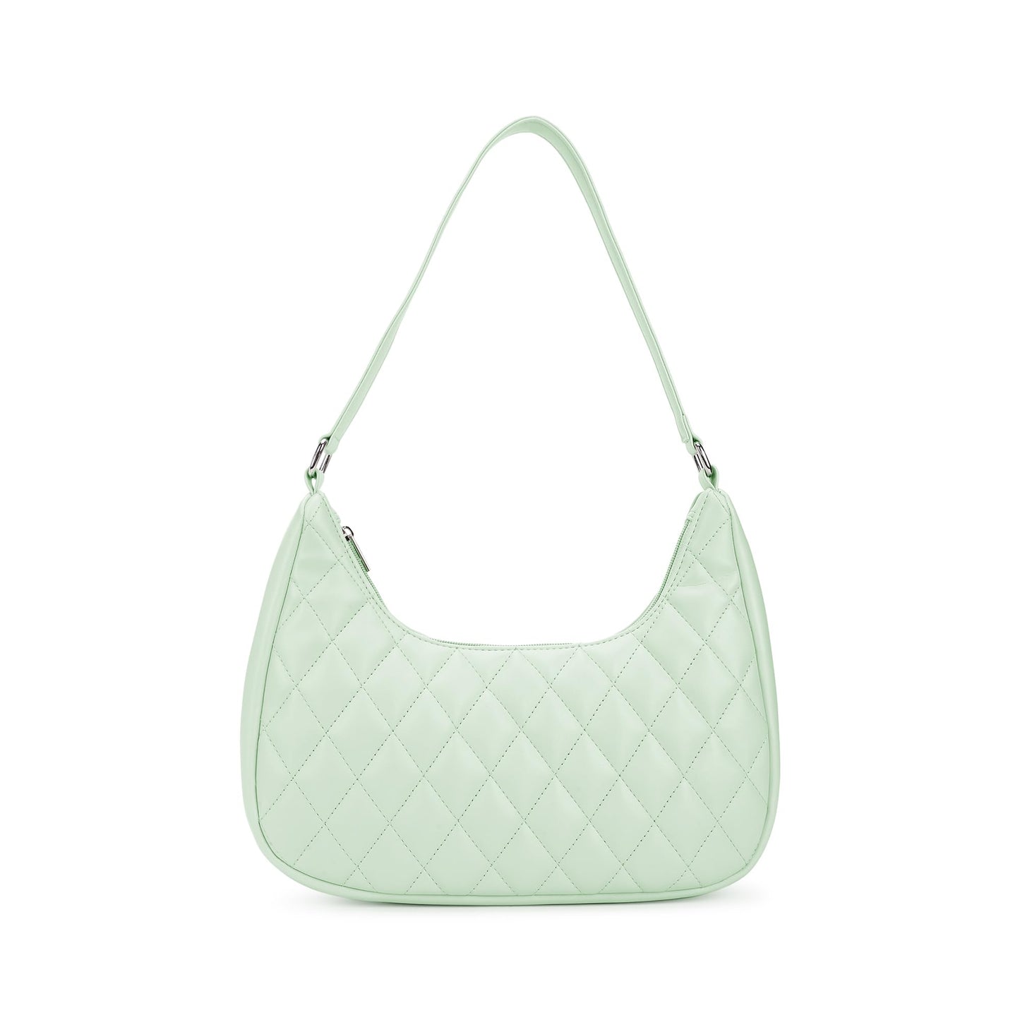 Fastrack Quilted Crush Shoulder Bag | Faux-Leather Women’s Bag | Zipper Closure with Silver Strap Accents & Utility Pockets | Gifts for Women