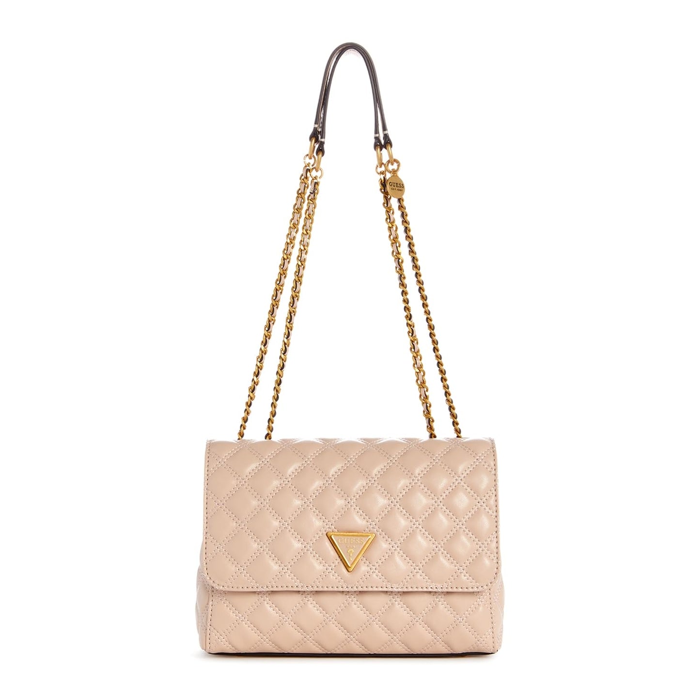 Guess Women's Light Beige Quilted Crossbody Bag| Ladies Purse Handbags | Gift For Ladies