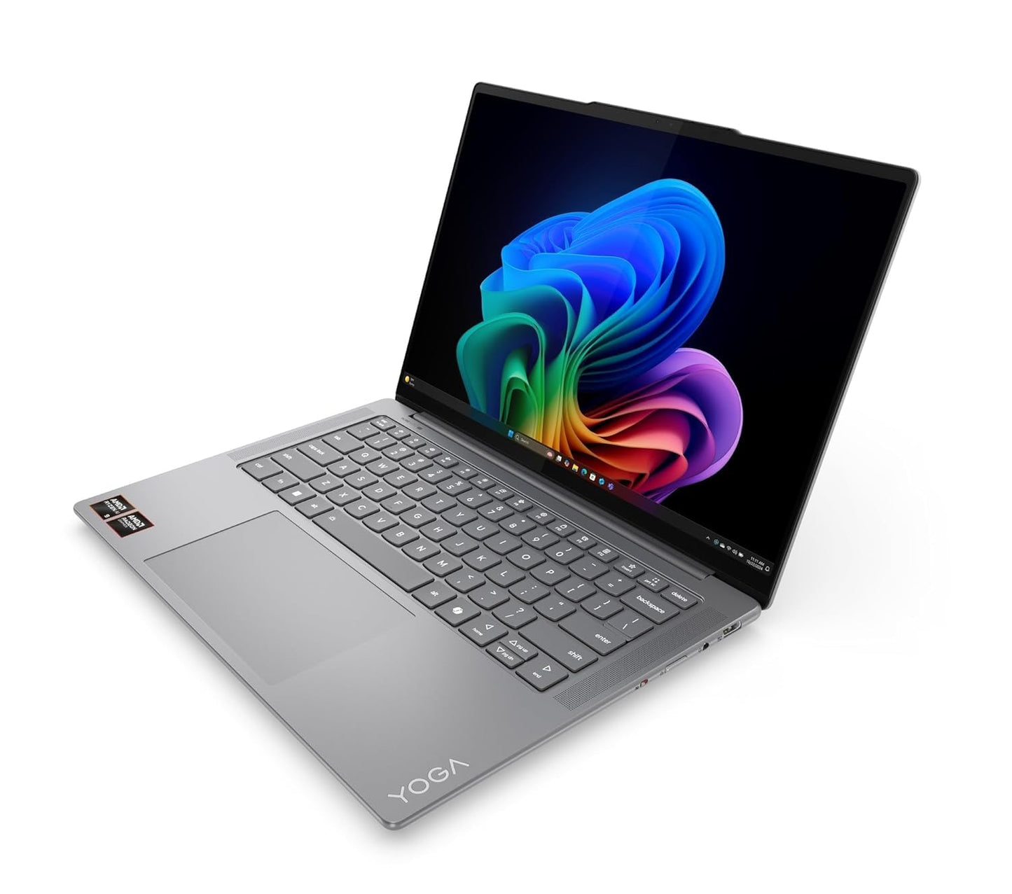 Lenovo Yoga AMD Pro 7 Ryzen AI 9 365 (32GB RAM/1TB SSD/Copilot+PC/14.5"(36.8cm)/2.8K WQXGA+OLED/120Hz/Windows11/Office Home 2024/Grey/1.54Kg), 83HN0027IN AI Laptop