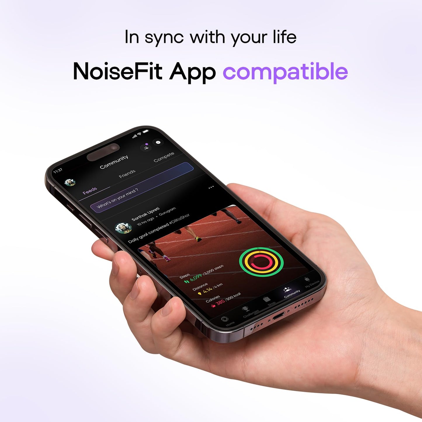 Noise Icon 5 Smartwatch with AI Watch Faces & AI Search, 1.95” AMOLED Display, 10 Days Battery, Bluetooth Calling, 100+ Sports Modes, IP68 (Jet Black)