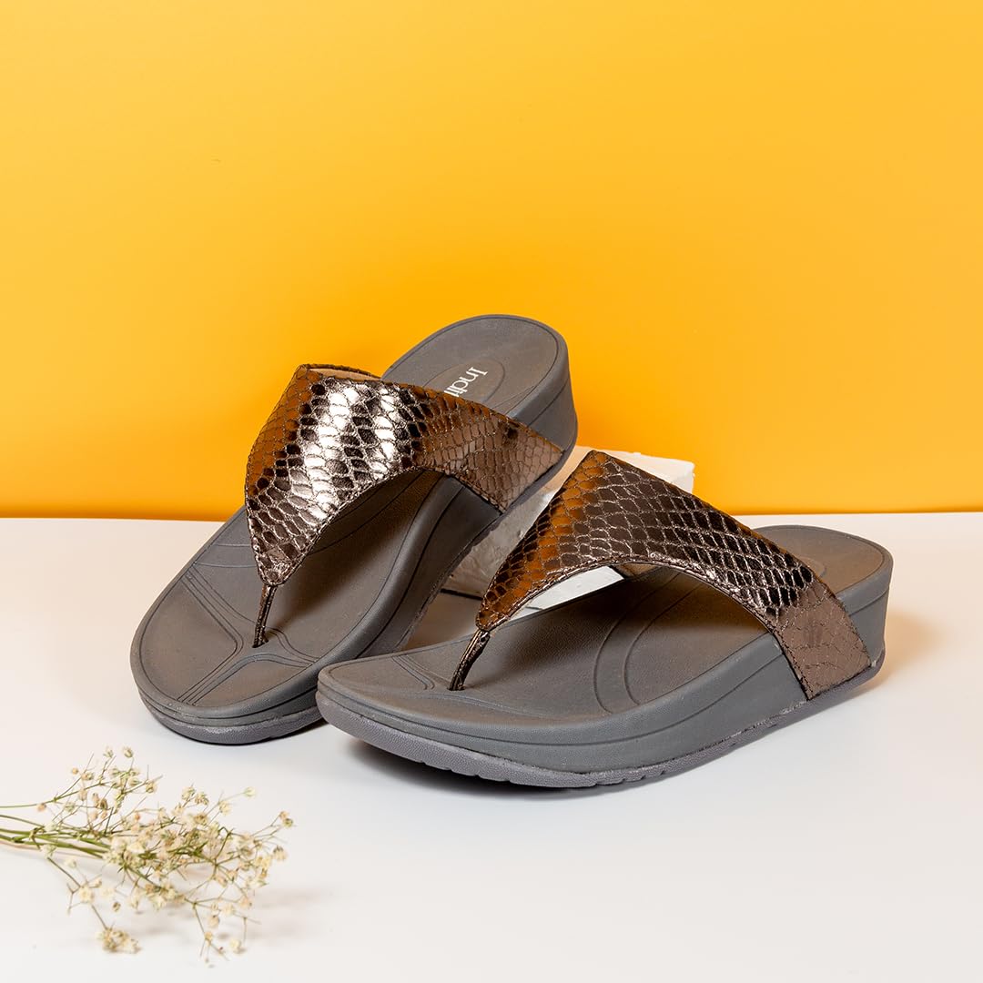 Indifeet Sandals for Women Woman Stylish Flats Slippers Ladies Daily Use Flat Footwear Womens Fancy Chappal Foot Wear Women’s Comfortable Sandal Slipper Latest Thong Chapal Soft Chappals Silver UK-5