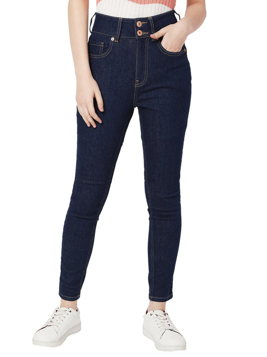 Vero Moda Women's Skinny Jeans (10297142-Midnight Blue_Midnight 28)