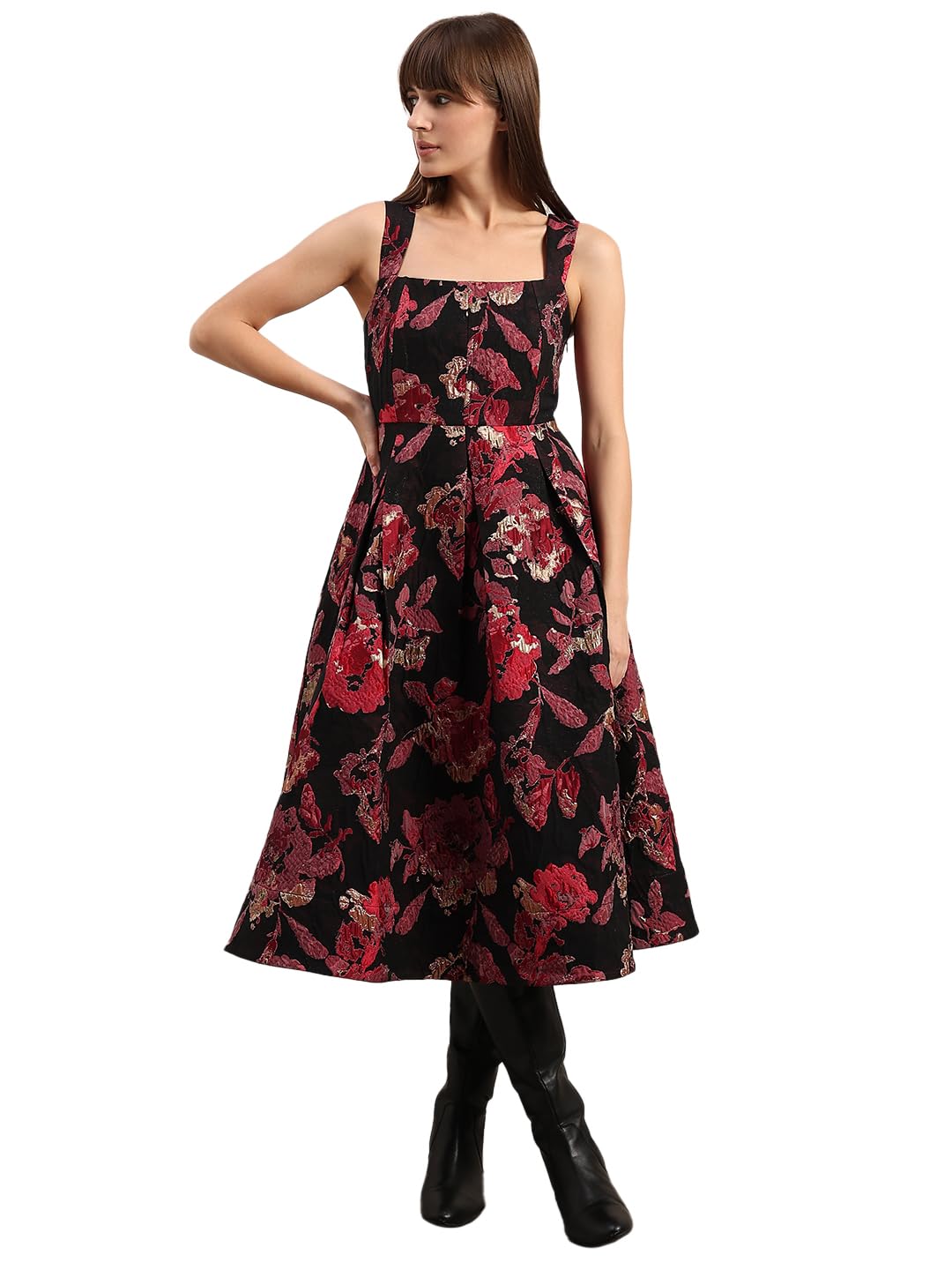 VERO Moda Women's Polyester A-Line Maxi Dress