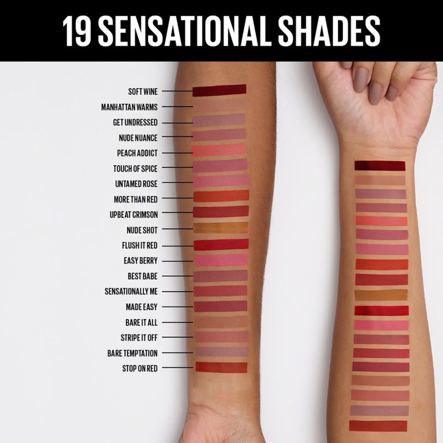Maybelline New York Sensational Liquid Matte Lipstick, Non-sticky, Non-drying Lipstick, Hassle-Free & Precise Application, Long-lasting Liquid Matte Lipstick - Nude Nuance|7ml
